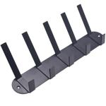 Garderobenleiste Stahl Schwarz - 5 Doppelhaken für Jacken, Mützen & Schals - ...