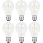 6er Set LED-Filament-Lampe A60 E27 - Dimmbar - 400 Lumen 4W 2500K warm-weiss ...
