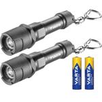 VARTA 2er-Set Schlüsselanhänger LED-Taschenlampe - Indestructible, 12lm, inkl...