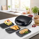 3in1 Multifunktions-Grill - Sandwichmaker, Waffeleisen und Kontaktgrill, star...