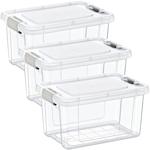 3er-Set Vorratsboxen 2500ml transparent - Luftdichte Frischhaltedose für Müsl...