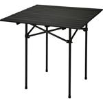 Campingtisch mit rollbarer Tischplatte, schwarz, 70 x 70 x 69 cm, Robuste Met...