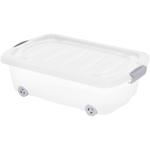 Transparente Unterbett-Box mit Rollen (60 x 38 x 17 cm): Praktische Aufbewahr...