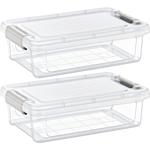 2er-Set Vorratsbox 3L transparent mit Klippverschluss - Ideal für Müsli Mehl ...