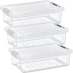 3er-Set Vorratsbox - 6 Liter transparentes Kunststoff-Material für Müsli, Meh...