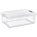 Aufbewahrungs- und Vorratsbox 20 Liter, transparenter Kunststoff, praktische ...