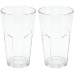 2er-Set Bruchsichere Trinkläser aus Kunststoff, 370 ml, Ideal für Gartenparty...