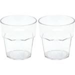 2er-Set Bruchsichere Trinkgläser aus Kunststoff, 275 ml, Ideal für Gartenpart...