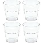 4er-Set Bruchsichere Trinkgläser aus Kunststoff, 275 ml, Ideal für Gartenpart...