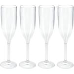 4er-Set Bruchsichere Sektgläser aus Kunststoff, 165 ml, Ideal für Gartenparty...