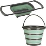 Falteimer 10L & Spülbecken ausziehbar - Ideal für Camping, Garten & Wohnwagen...