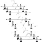 9er-Set Metall Hosenbügel - Platzsparende Kleiderordnung & automatische Glätt...