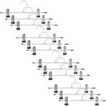 12er-Set Hosenbügel Metall-Kleiderbügel mit Klammern - Platzsparende Schranko...