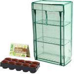 Mini Gewächshaus mit 10 Anzuchttöpfen und Samen Stiften - eine perfekte Anzuc...