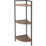 Platzsparendes Mehrzweck Eckregal (76cm) mit 3 Ablagen: Optimale Ecknutzung f...