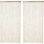 2er-Set Natürlicher Bambus Türvorhang: 90x180cm, Naturfarben – Atmosphärische...