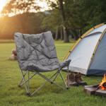 Gepolsterter Campingstuhl, klappbar, robust, leicht & platzsparend, Ideal für...