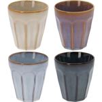 Kaffee Becher, 4er-Set, 250ml, Porzellan, Top moderne Pastellfarben