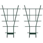 2er-Set Fächerspalier/Pflanzgitter, grün, 49 x 29 cm, für Kletterpflanzen & R...