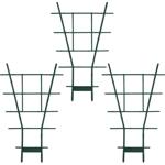 3er-Set Fächerspalier/Pflanzgitter, grün, 49 x 29 cm, für Kletterpflanzen & R...