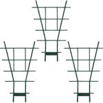 3er-Set Stabiles Fächerspalier Pflanzgitter, grün, 59 x 33 cm, wetterfest, de...