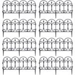 8er-Set wetterfester Beetzaun, schwarz, je 60 x 30 cm: robuster Pflanzenschut...