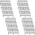 16er-Set wetterfester Beetzaun, schwarz, je 60 x 30 cm: robuster Pflanzenschu...