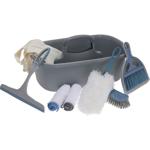 Reinigungsset, 9-teilig - Fensterabzieher, Kehrblech, Handbesen, Mikrofasertü...