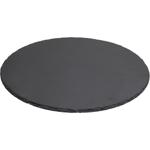 Serviertablett Schieferplatte Ø 28 cm - vielseitiges Deko- & Serviertablett f...
