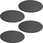 4er-Set Serviertablett, Schieferplatte, Ø 28 cm
