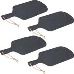 4er-Set Servierbrett Schieferplatte 38x20 cm - Elegantes Dekotablett für Weih...