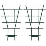 2er-Set Stabiles Fächerspalier Pflanzgitter, grün, 38 x 24 cm, wetterfest, de...