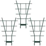 3er-Set stabiles Fächerspalier Pflanzgitter, grün, 38 x 24 cm, wetterfest, de...