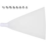 Silikon Spritzbeutel-Set mit 8 Edelstahl-Tüllen - Ideal zum Verzieren von Tor...