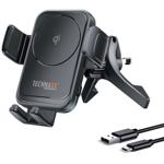 Schnelle 15W Qi-Kfz-Handyhalterung - Lüftungsgitter, Quick Charge, schwarz – ...