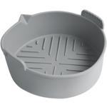 Hochwertige Silikonform für Heissluftfritteuse, grau, Ø 19 x H 6 cm, Antihaft...