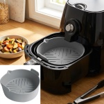 Hochwertige Silikonform für Heissluftfritteuse, grau, Ø 19 x H 6 cm, Antihaft...