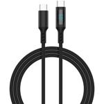 USB-C Ladekabel, USB-C auf USB-C, Schnellladekabel, schwarz, 1 m, 60 Watt, LE...