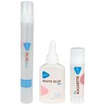 Bastelkleber-Set 3-tlg. - vielseitige Leim-Arten für kreative Projekte - Kleb...