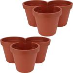 2er-Set kreative Blumentöpfe 3 Fächer - terracotta, Ø 44cm - Vielseitig & Dek...