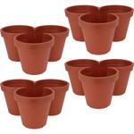 4er-Set Blumentopf mit 3 Fächern, Terracotta, Ø 44 cm – Praktische Pflanzscha...