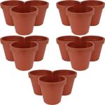 5er-Set Blumentopf mit 3 Fächern, Terracotta, Ø 44 cm – Praktische Pflanzscha...