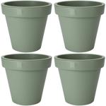 4er-Set Blumentopf Grün Ø 20 cm - 100% recycelbarer Kunststoff Pflanztopf sta...