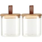 2er-Set Stilvolles Vorratsglas 750ml, Borosilikatglas, mit Akazienholz-Deckel...