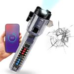 Leistungsstarke Akku-Taschenlampe mit Notfallhammer, Gurtschneider & Powerban...