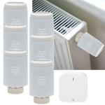 6er-Set Smartes Heizkörperthermostat, Zigbee-Gateway, Anti Kalk u. Anti Frost...