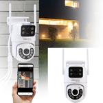 Zuverlässige Dual Lens IP Outdoor-Überwachungskamera, 355° schwenkbar & neigb...