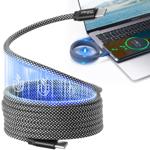 Hochwertiges USB-C Ladekabel 100W, 1m: Magnetische Aufrollfunktion, schnell &...