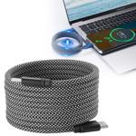 Innovatives USB-C Ladekabel 100W, 2m: Magnetische Aufrollfunktion, schnell & ...