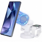 Multifunktionale drahtlose & komfortable Ladestation mit Nachtlicht (15W) USB...